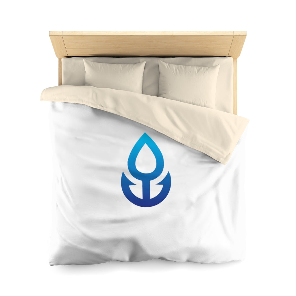 Blue Icon Microfiber Duvet Cover