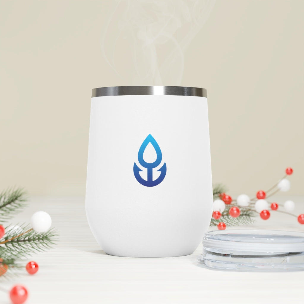 Blue Icon Wine Tumbler