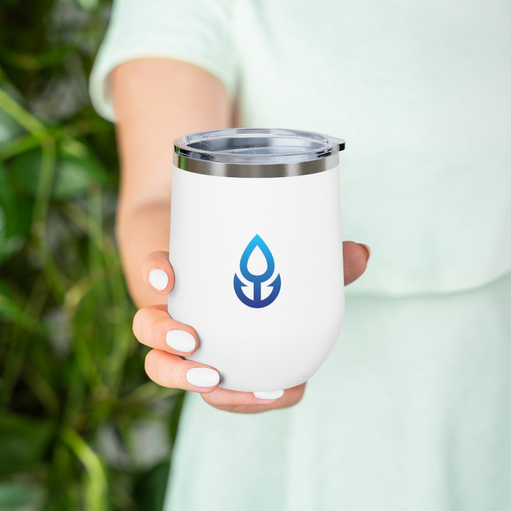 Blue Icon Wine Tumbler