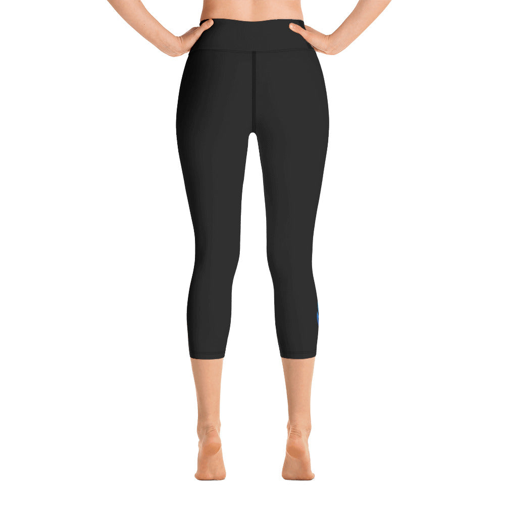 Blue Icon Yoga Capri Leggings
