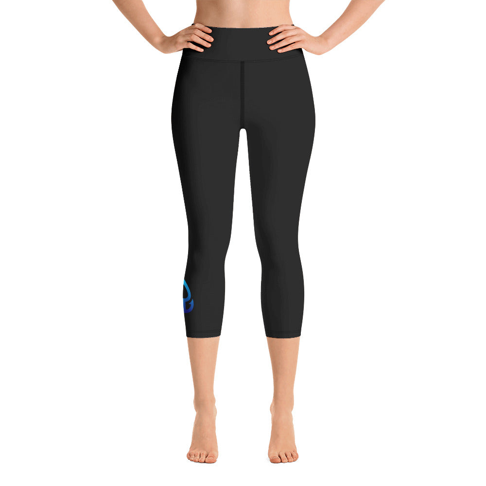 Blue Icon Yoga Capri Leggings