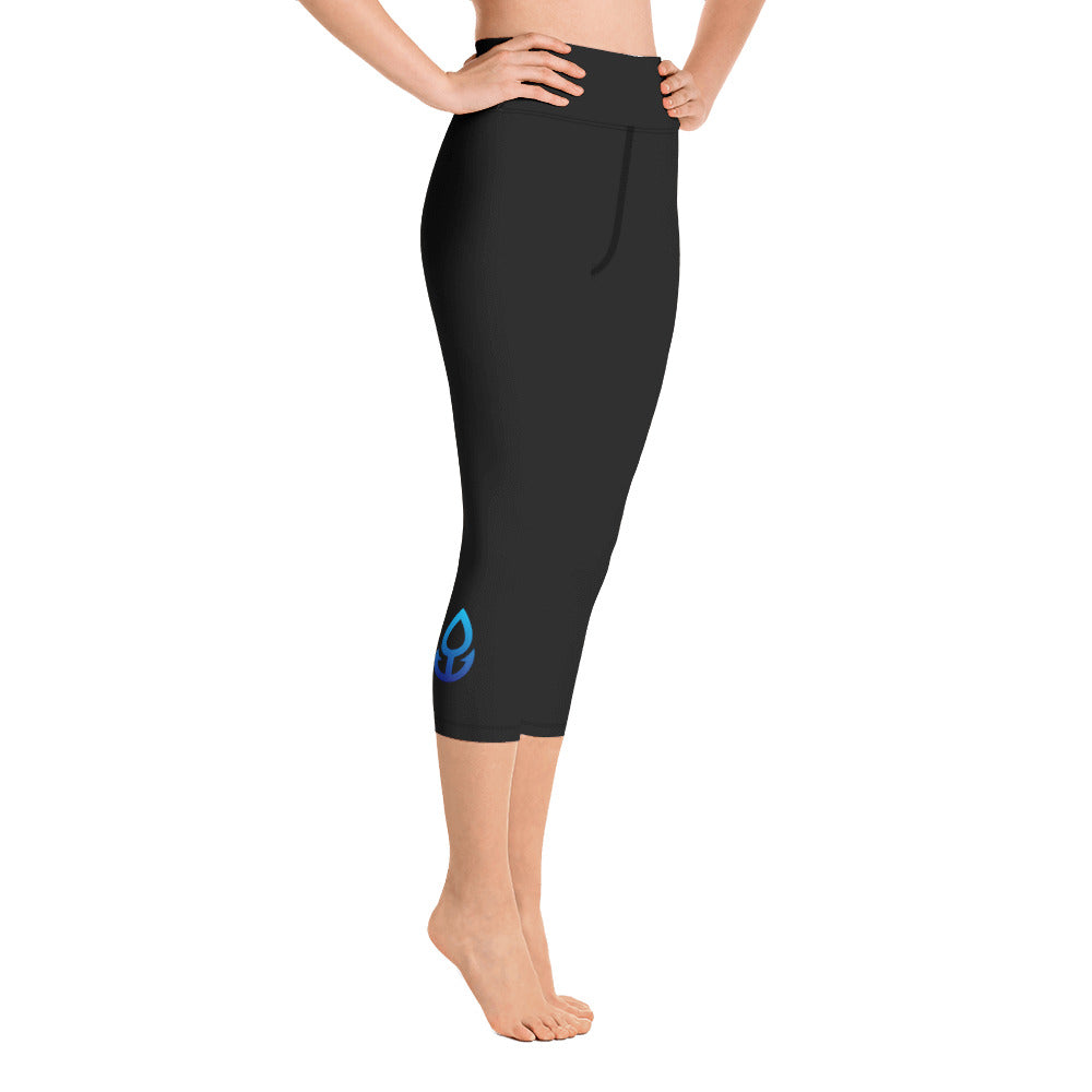 Blue Icon Yoga Capri Leggings