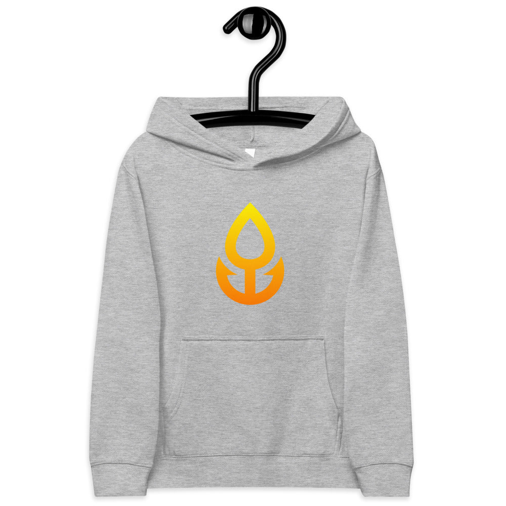 Orange Icon Kids Fleece Hoodie