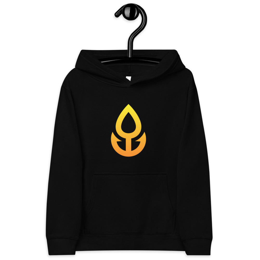 Orange Icon Kids Fleece Hoodie