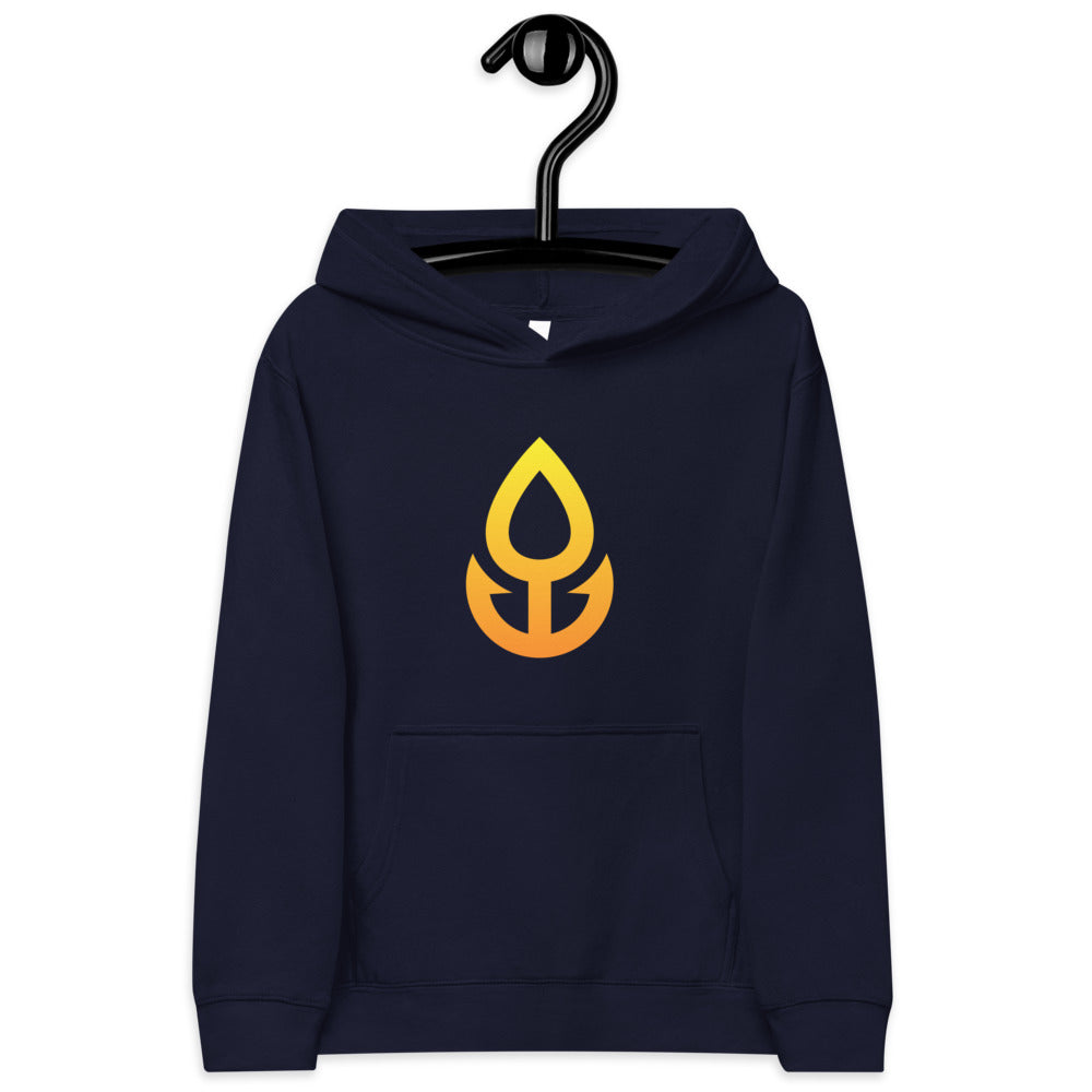 Orange Icon Kids Fleece Hoodie