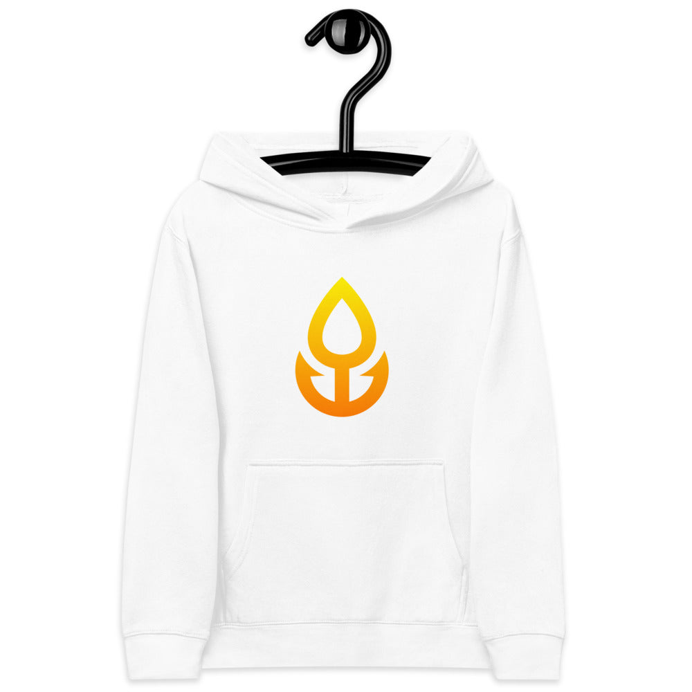 Orange Icon Kids Fleece Hoodie