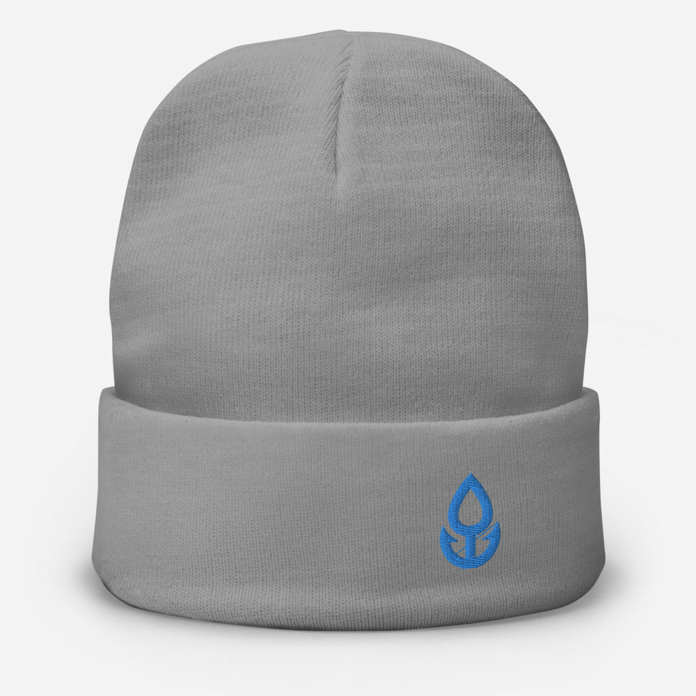 Blue Icon Embroidered Beanie