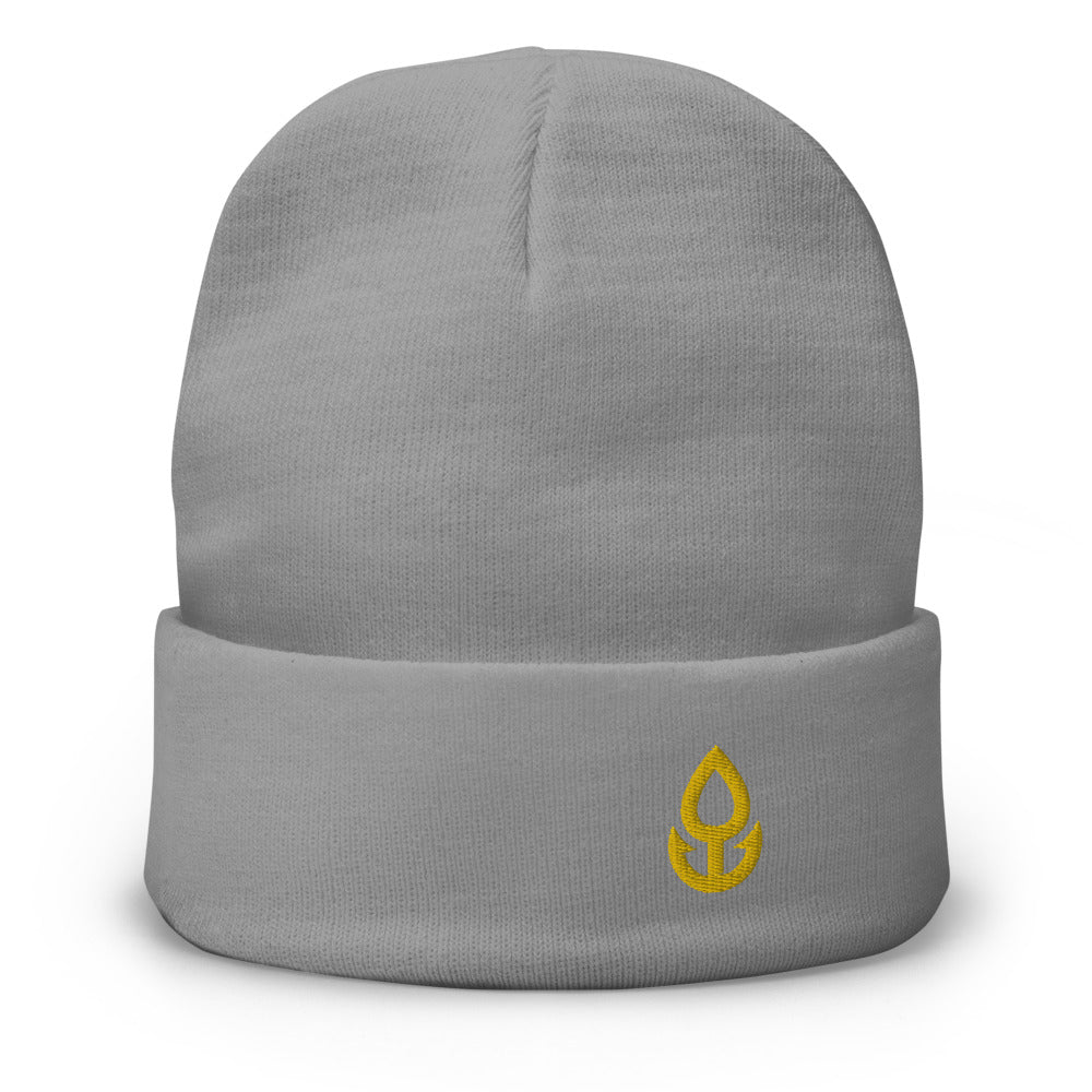 Orange Icon Embroidered Beanie