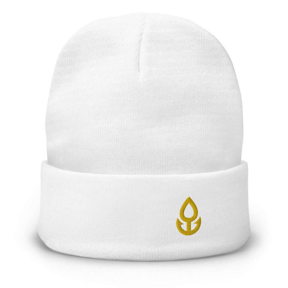 Orange Icon Embroidered Beanie