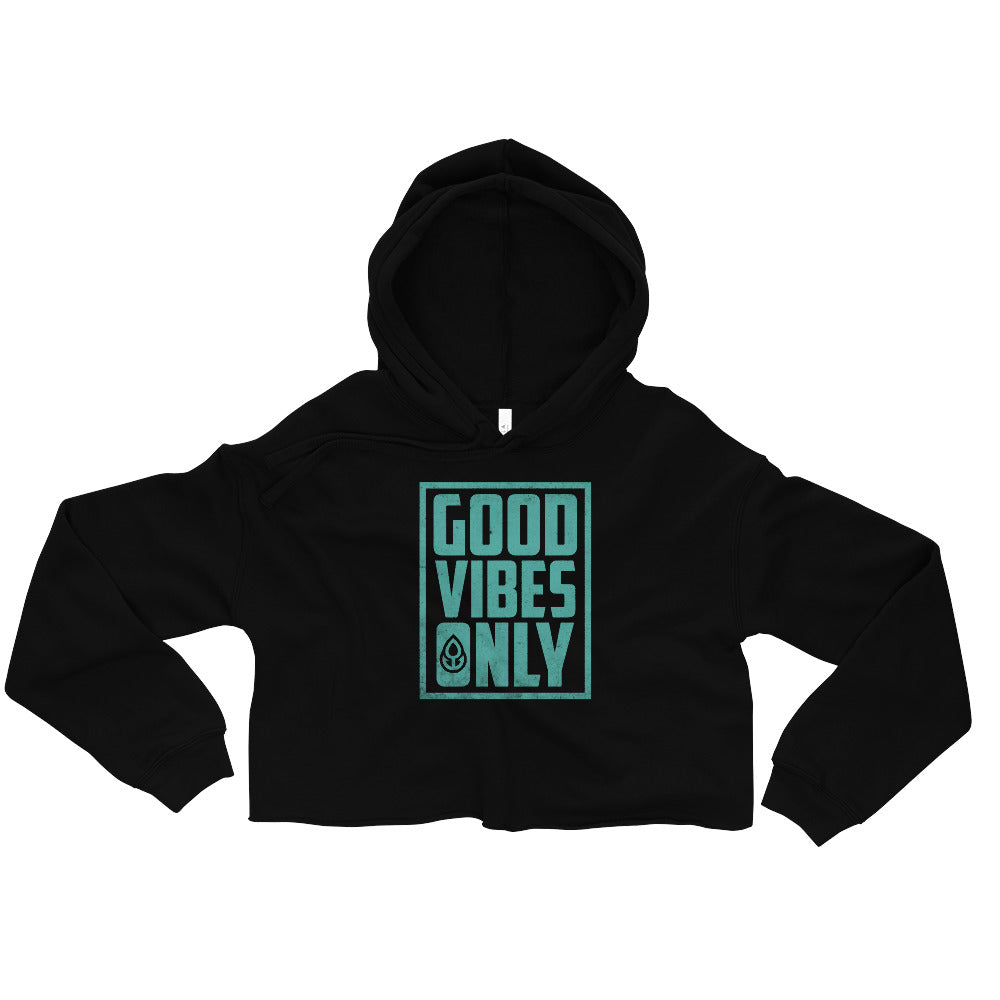 "Good Vibes Only" Crop Hoodie