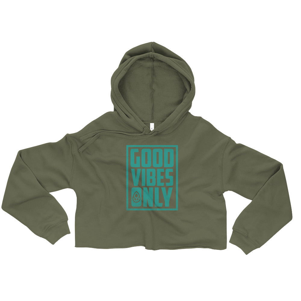 "Good Vibes Only" Crop Hoodie