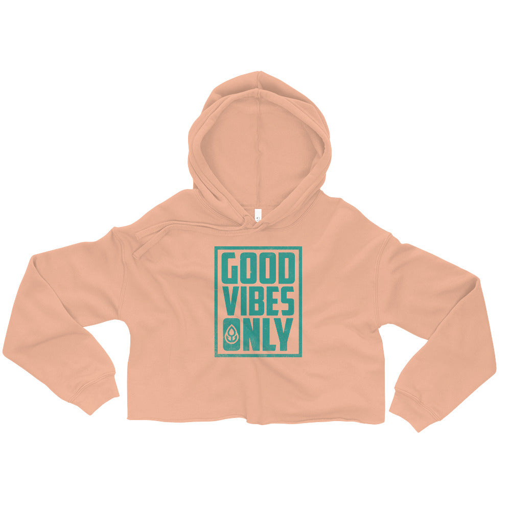 "Good Vibes Only" Crop Hoodie