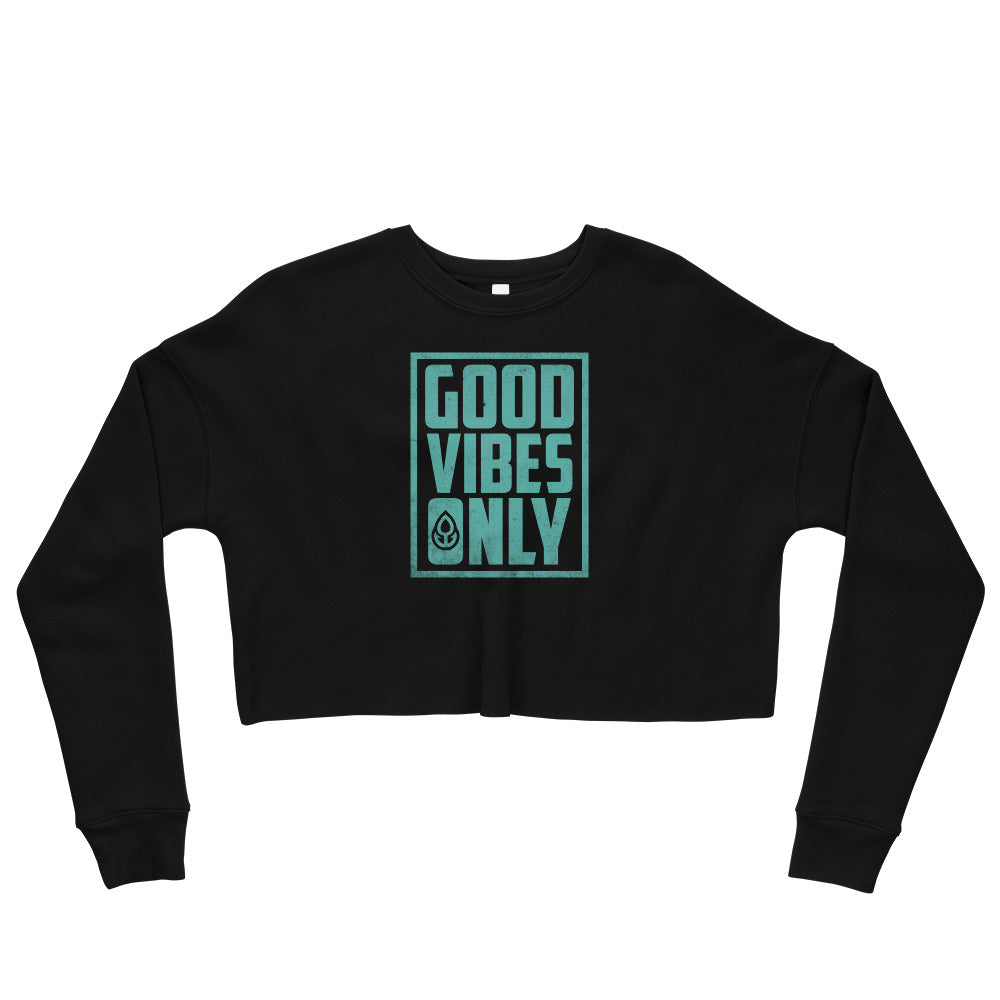 "Good Vibes Only" Crop Sweatshirt