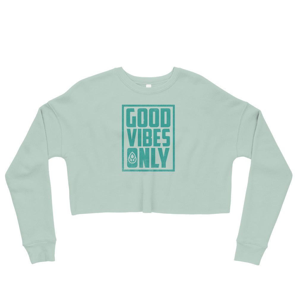 "Good Vibes Only" Crop Sweatshirt