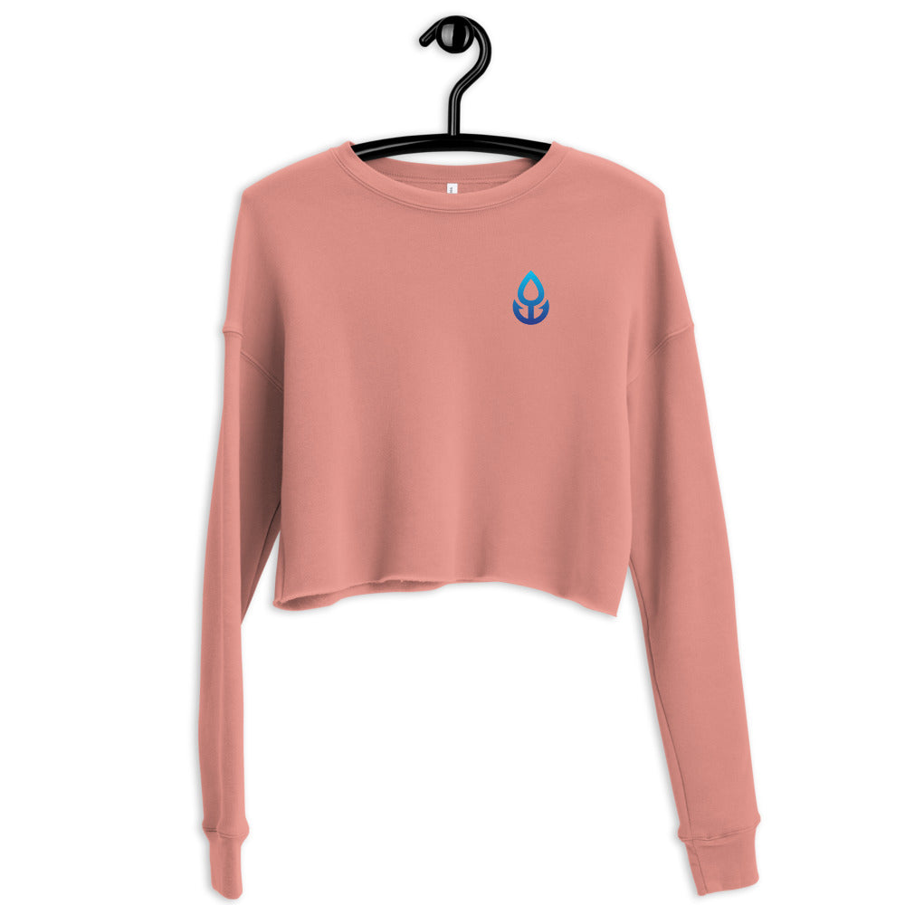 Blue Icon Crop Sweatshirt (Small Logo)