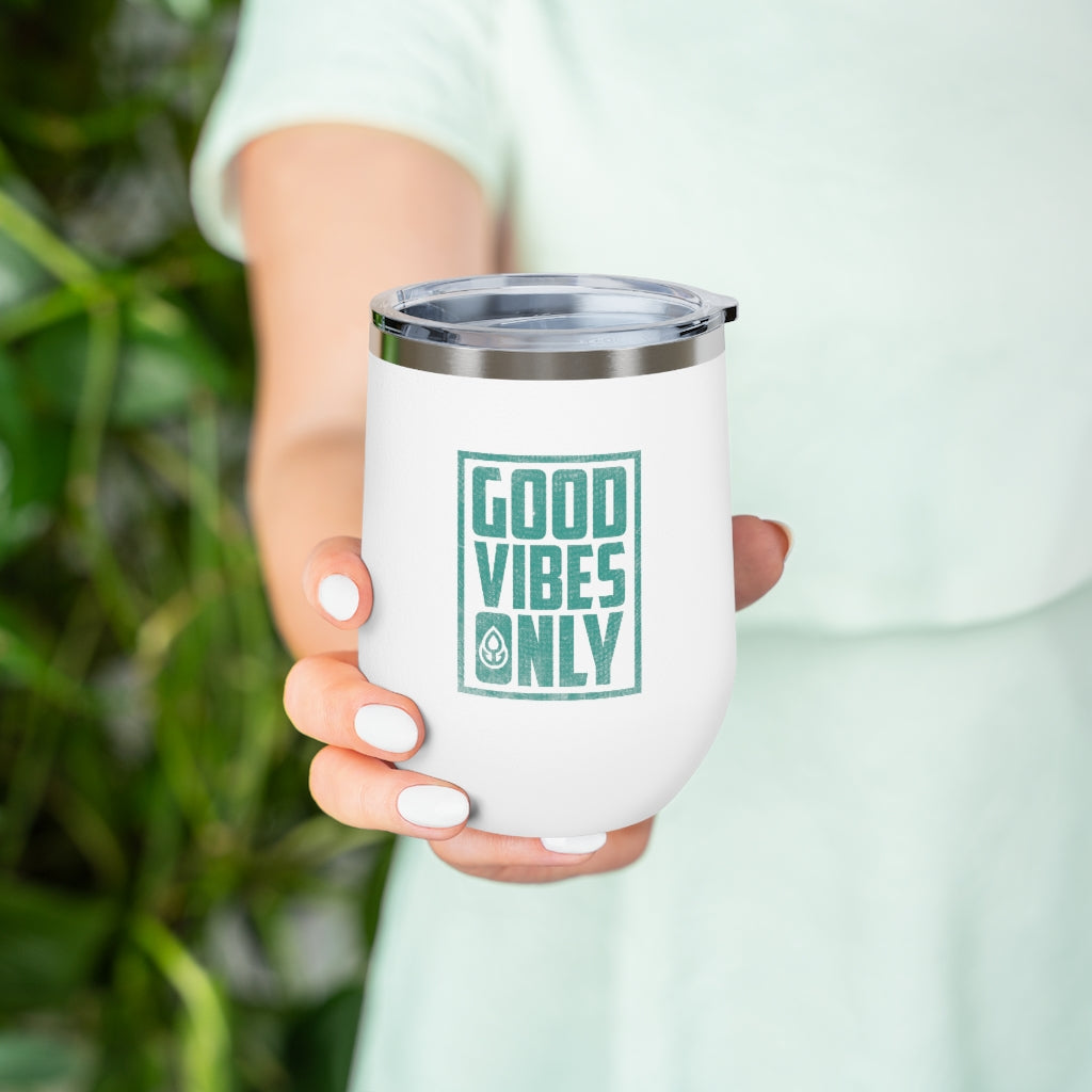 "Good Vibes Only" Wine Tumbler