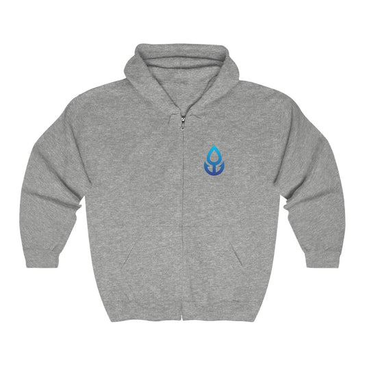 Blue Icon Zip Hoodie