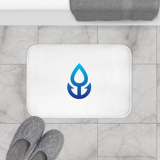 Blue Icon Bath Mat