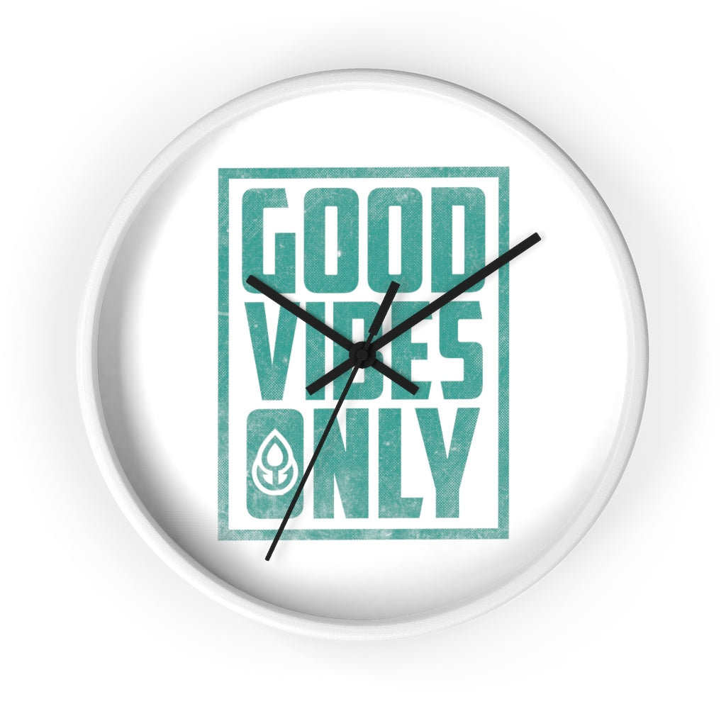 "Good Vibes Only" Wall Clock