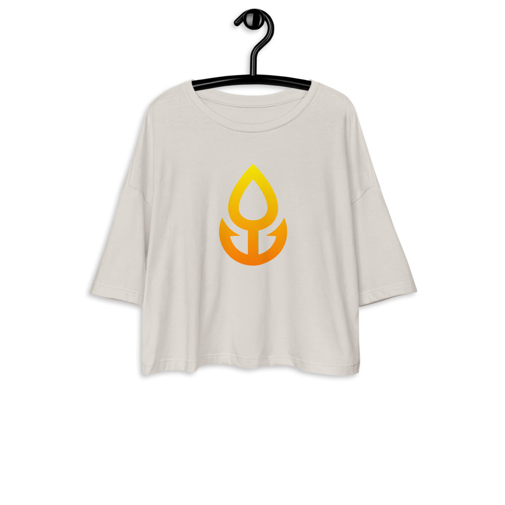 Orange Icon Crop T-Shirt