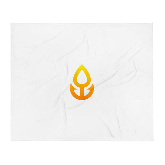 Orange Icon Throw Blanket