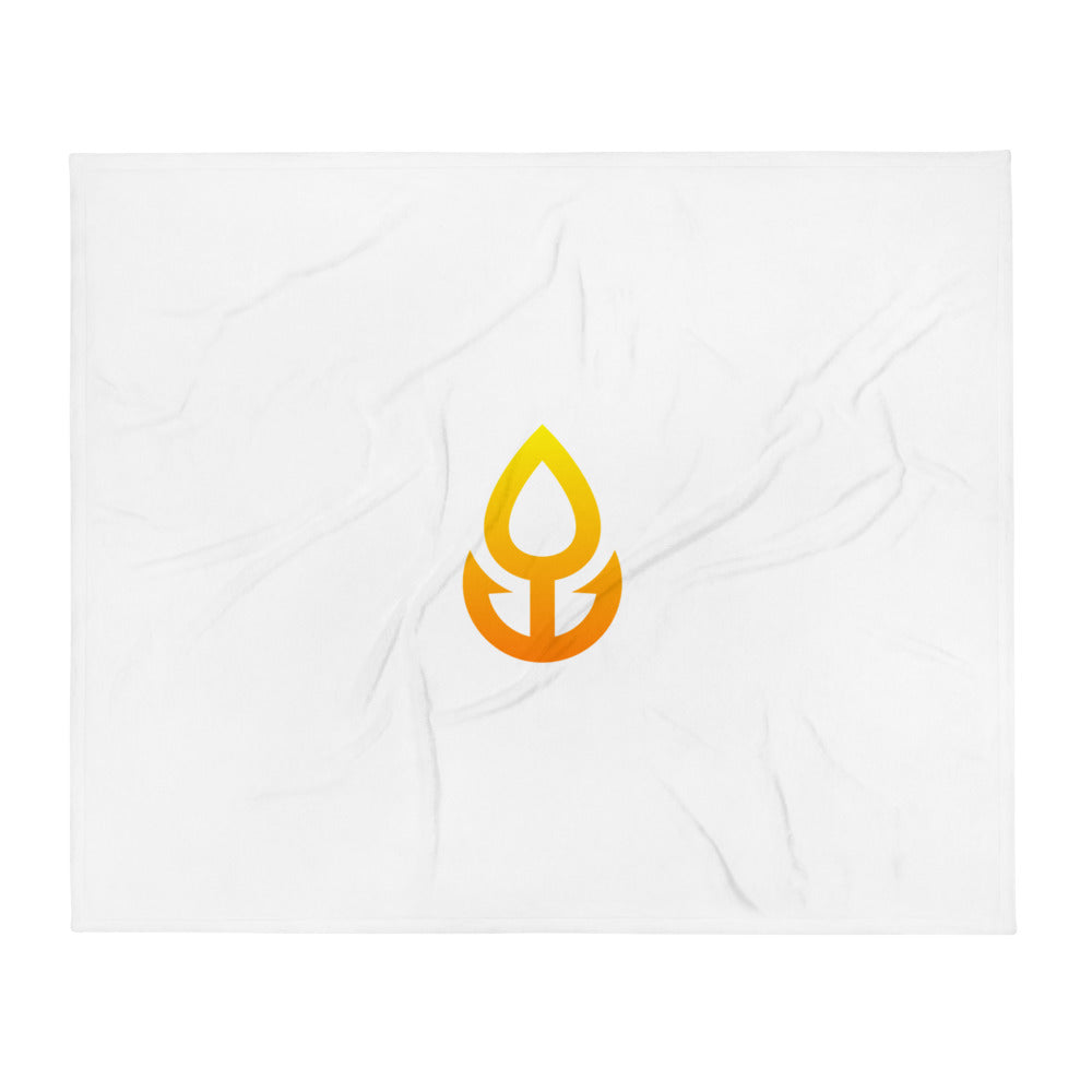 Orange Icon Throw Blanket