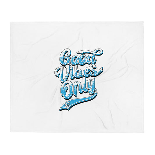 "Good Vibes Only" Throw Blanket