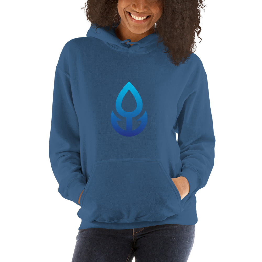 Blue Icon Women's Hoodie (Large Logo)