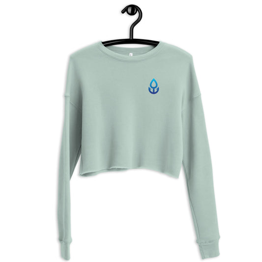 Blue Icon Crop Sweatshirt (Small Logo)