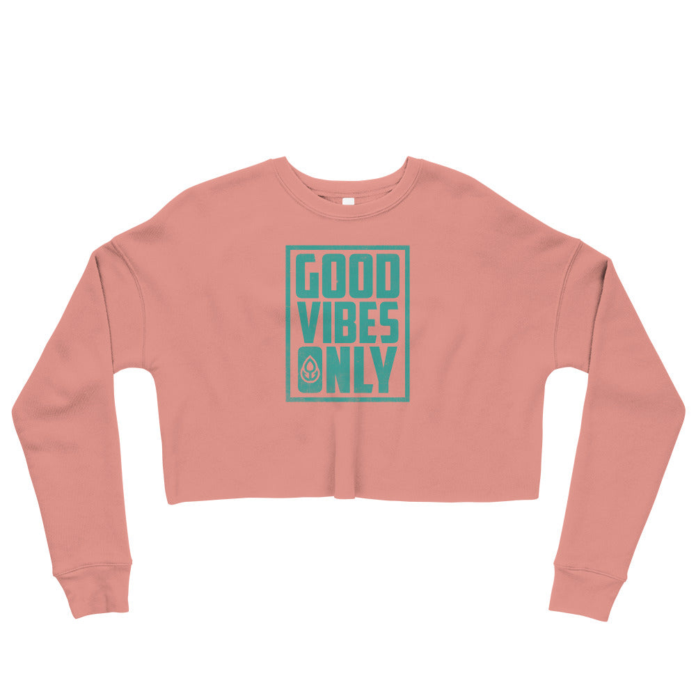 "Good Vibes Only" Crop Sweatshirt